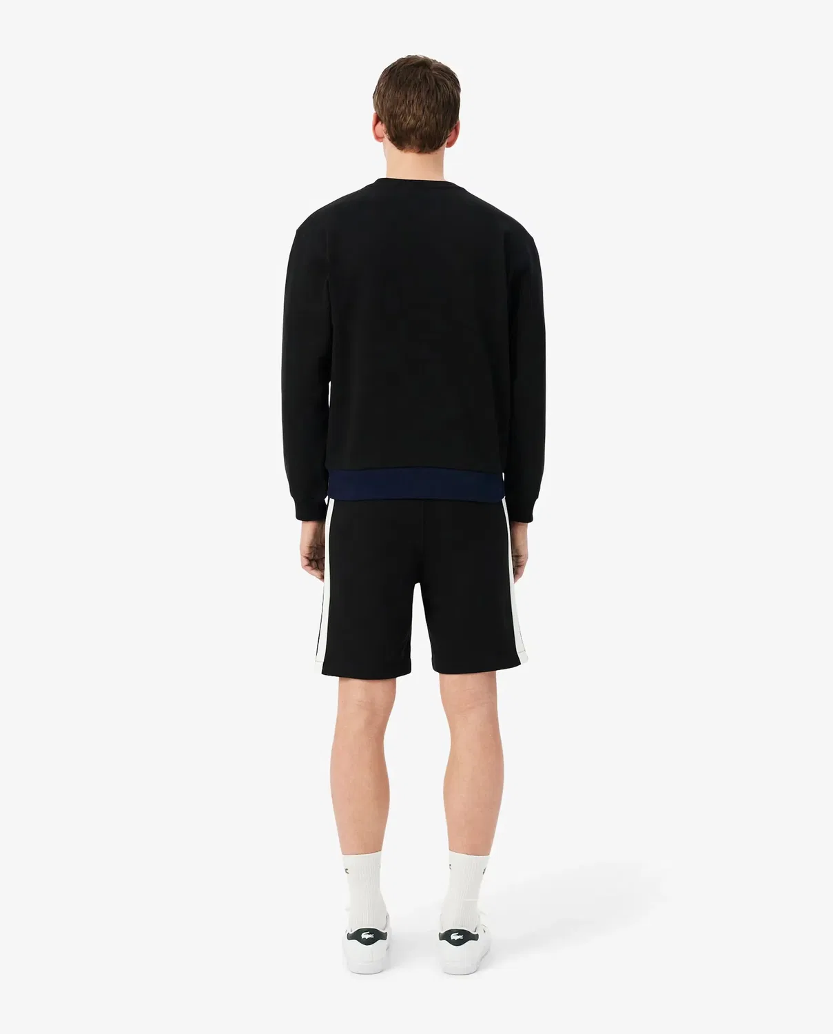Мужские шорты из хлопка с принтом Lacoste, Negro — фото 2