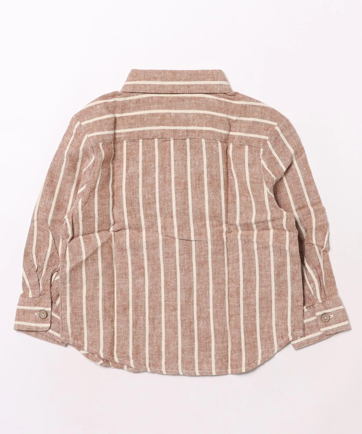 Детская рубашка с длинным рукавомCedar Pinstripe Rylee + Cru, White/Brown — фото 2