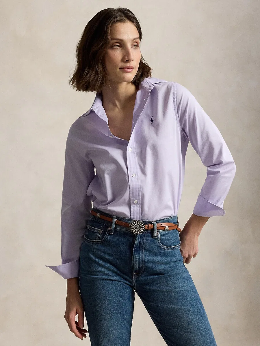 Блузка Polo Ralph Lauren лавандового цвета — фото 2