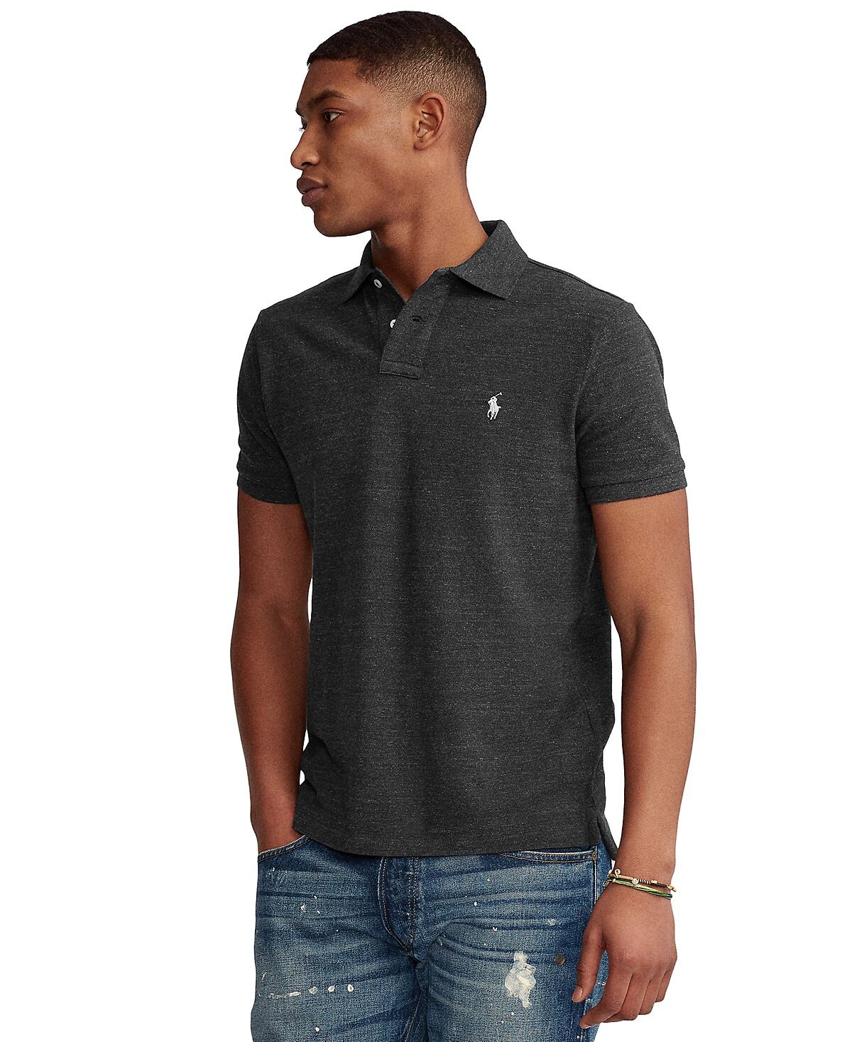 

Мужская футболка-поло slim fit из сетчатой ​​ткани на заказ Polo Ralph Lauren, мульти