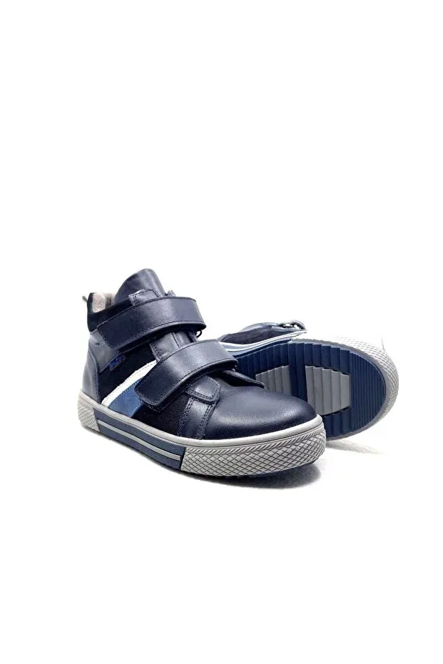Детские ботинки для девочек на плоской подошве Happy Walk, Navy Blue — фото 3