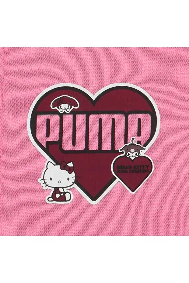 Детский спортивный комплект для девочек без принта Hello kitty friends baby pink tracksuit set Puma, Pink — фото 3