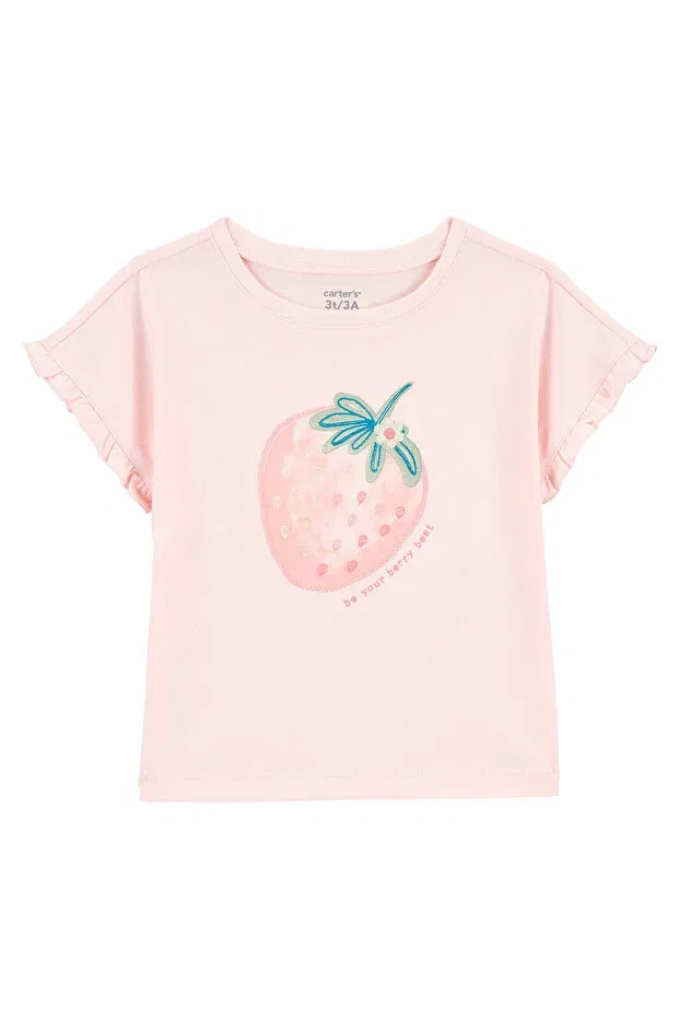 Детская футболка для девочек хлопковая Carter'S, Pink