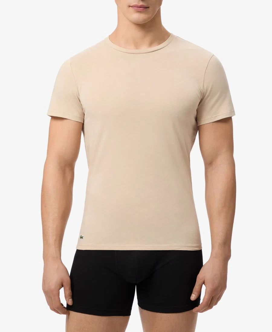 Мужской комплект маек-борцовок с V-образным вырезом 5 шт Lacoste, Black Buffalo-Pecan — фото 3