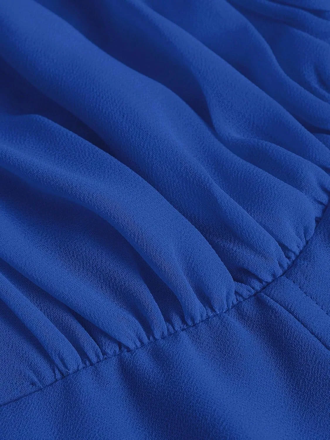 Женское мини-платье на бретелях с плиссировкой, Royal Blue — фото 2