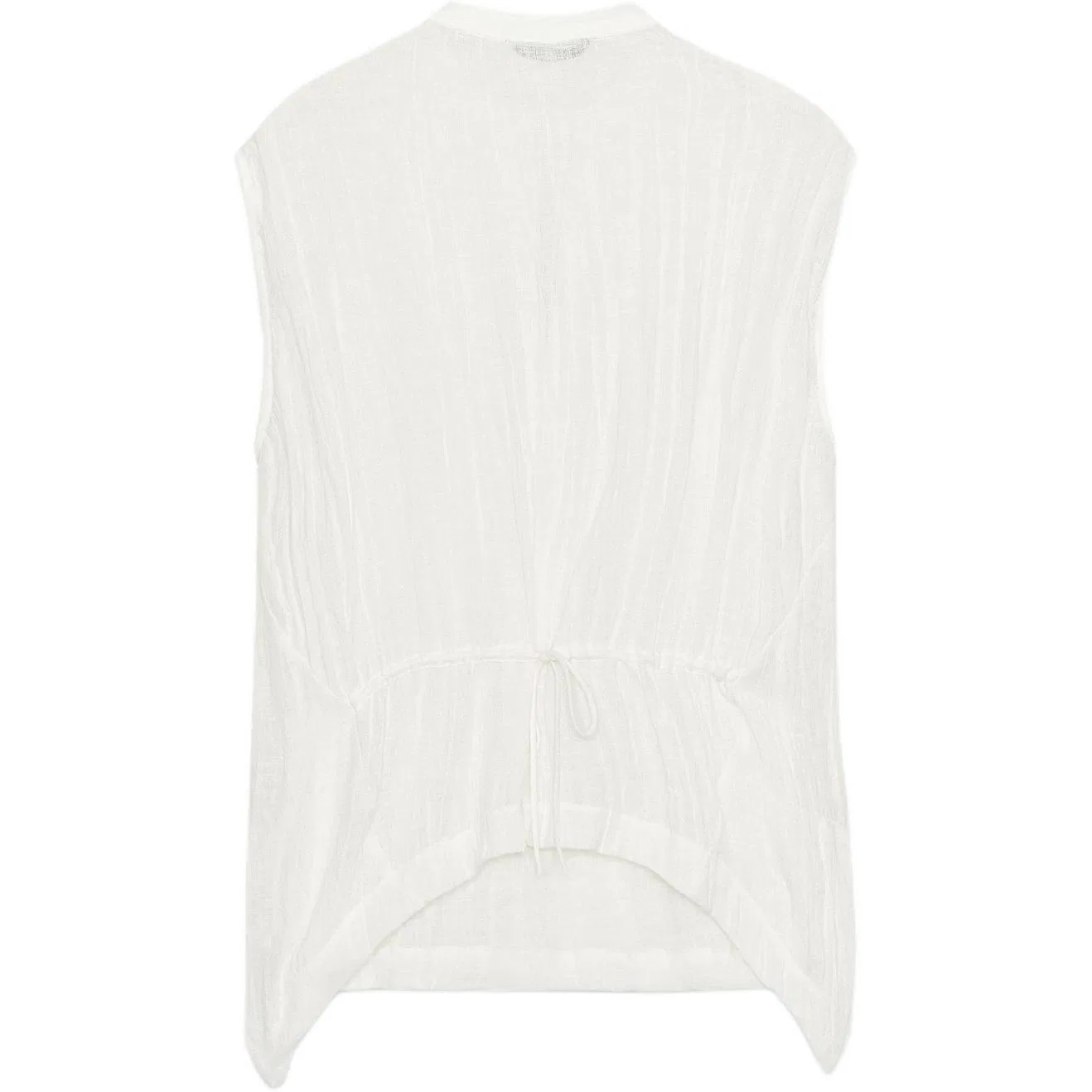 Женская рубашка с круглым вырезом Frosted White ZARA — фото 3