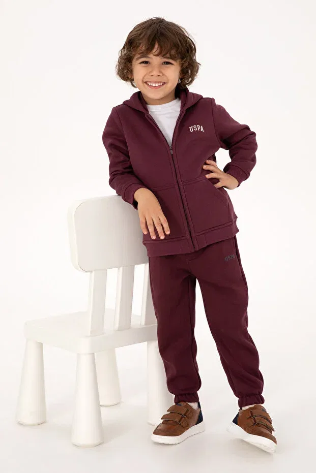 Мужской кардиган с капюшоном U.S. Polo Assn., Plum