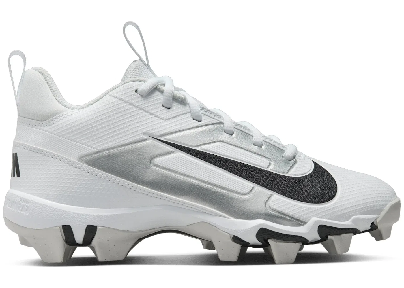 Детские бутсы Nike Alpha Menace 4 Shark, White Metallic Silver Photon Dust Black