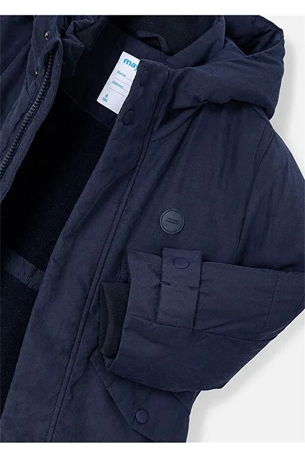 Детское пальто для мальчиков с капюшоном Mayoral, Navy Blue — фото 3