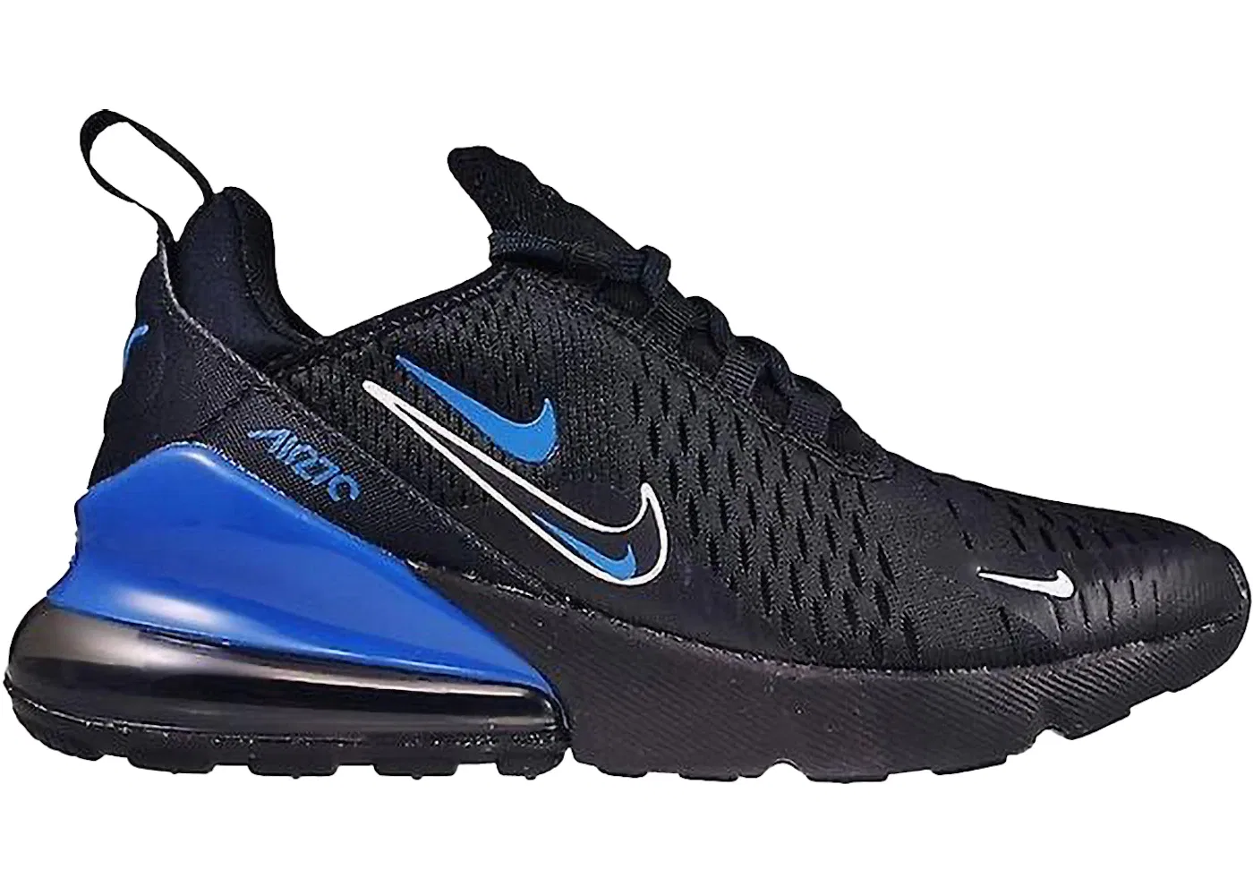 Детские кроссовки для повседневной носки Nike Air Max 270 Nike, Black/Dark Marina Blue/White