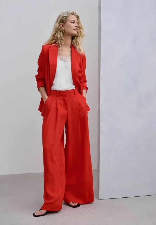 Пиджак двубортный Regular fit - relaxed double breasted crinkle blazer Next, красный — фото 3