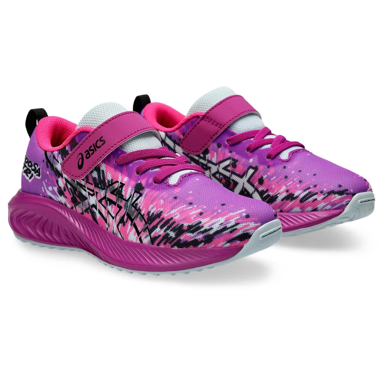 Детские кроссовки для мальчиков с липучкой Pre Noosa Tri 16 Ps ASICS, Intense White Magenta