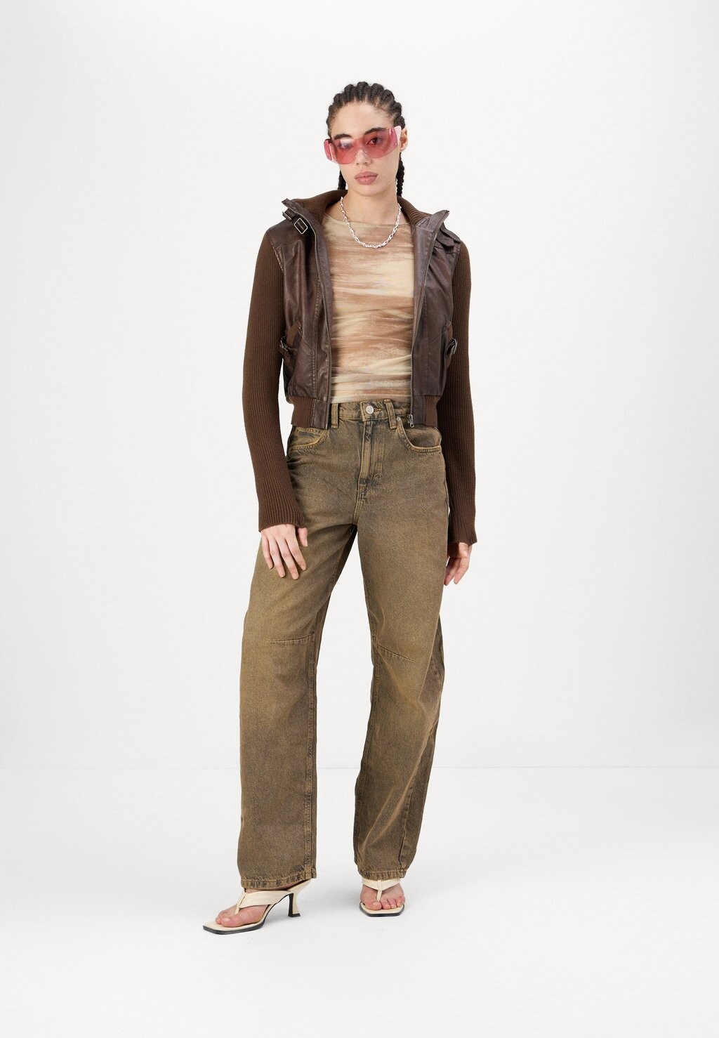 

Джинсы свободного кроя LOGAN BDG Urban Outfitters, коричневый