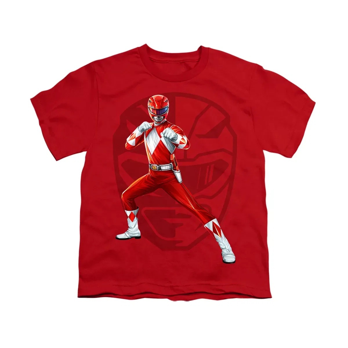 Детское футболка с принтом Power Rangers Red Ranger Helmet, Power Rangers, Red — фото 2