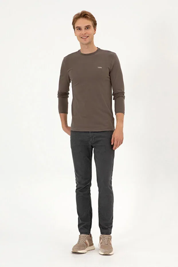 Мужские свитшот с длинным рукавом U.S. Polo Assn., Taupe — фото 4
