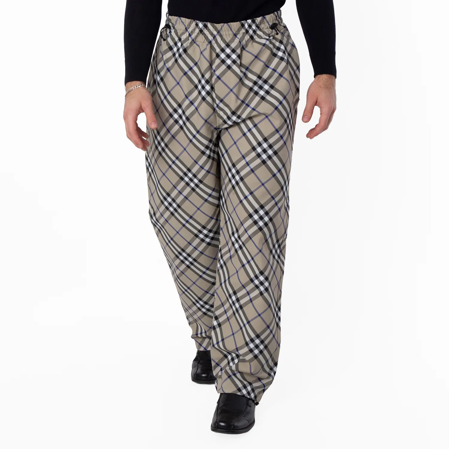 Брюки свободного кроя с принтом EKD Check Burberry, Lichen Ip Check