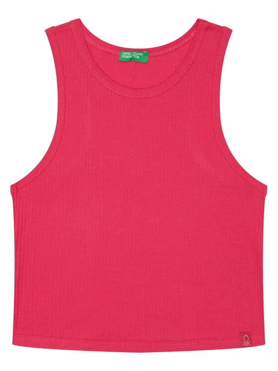 Майка slim fit United Colors Of Benetton, розовый