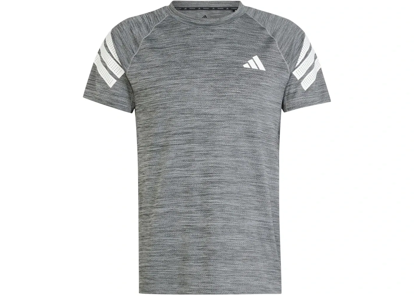 Мужская футболка с логотипом Icon 3-Stripes Adidas, цвет Black Melange White