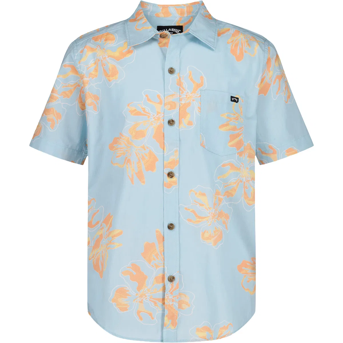 Детская рубашка с коротким рукавом с принтом Sundays Billabong, Mist Blue