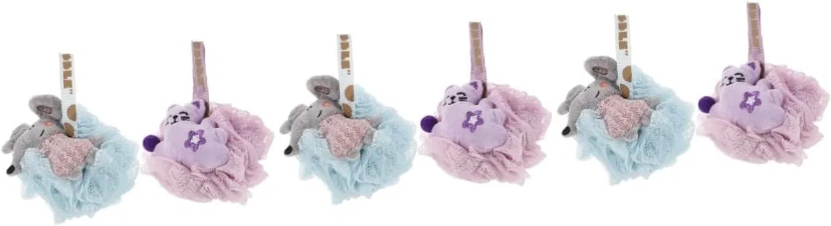 Сетчатые мочалки для душа, Minkissy, набор 6 шт