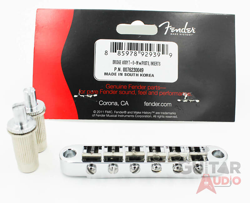 

Подлинный классический проигрыватель Fender Jaguar/Jazzmaster Tune-o-Matic Bridge — ХРОМ 007-6230-049