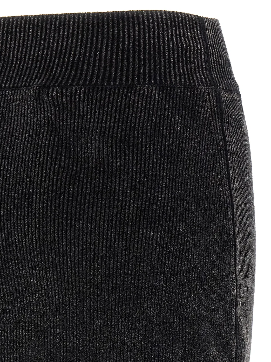 Женская длинная юбка с эффектом потертости Alexander Wang, черный — фото 4
