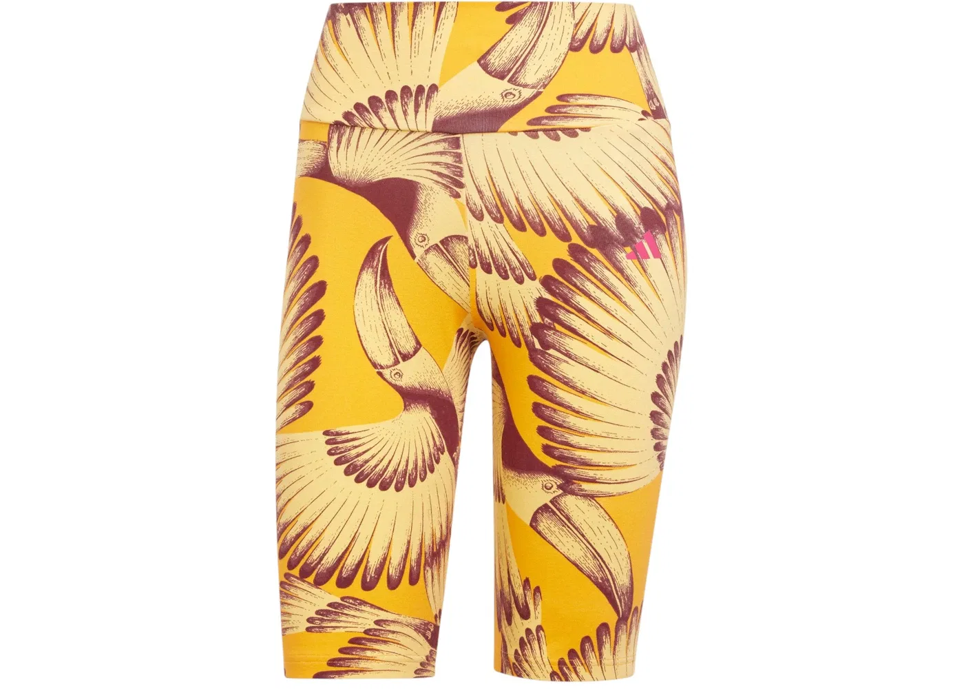Женские велошорты с принтом Farm Bike Shorts Adidas, цвет Semi Spark/Bright Orange/Shadow Red