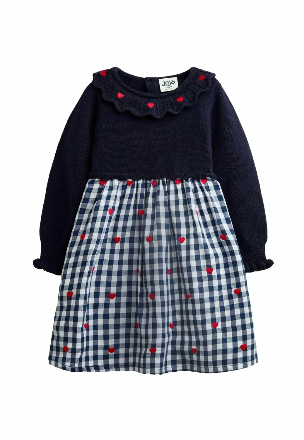 Вязаное платье-комбинезон Jojo Maman Bébé, Navy Blue Strawberry