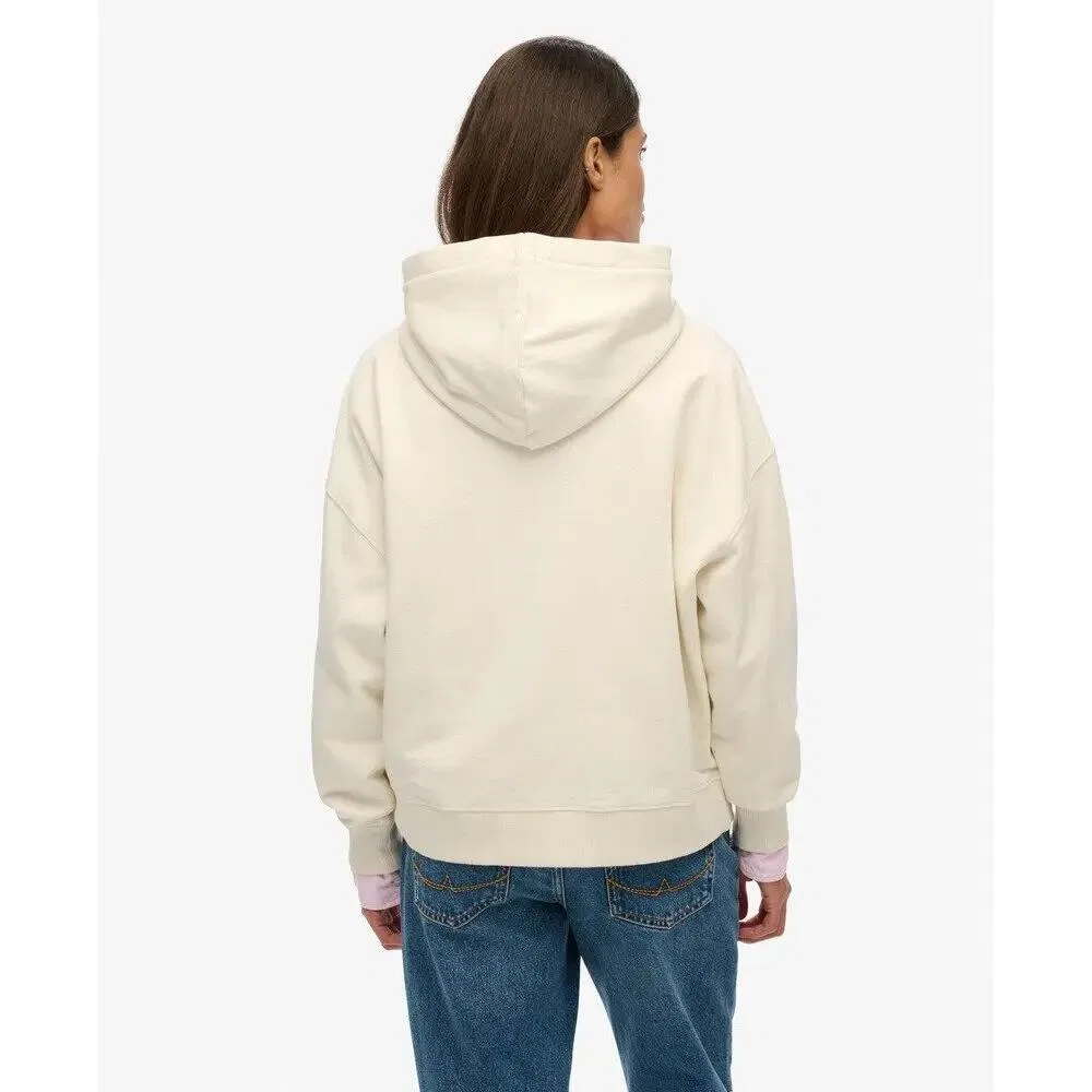 Женское худи с принтом Superdry, Beige / Cremefarben — фото 3