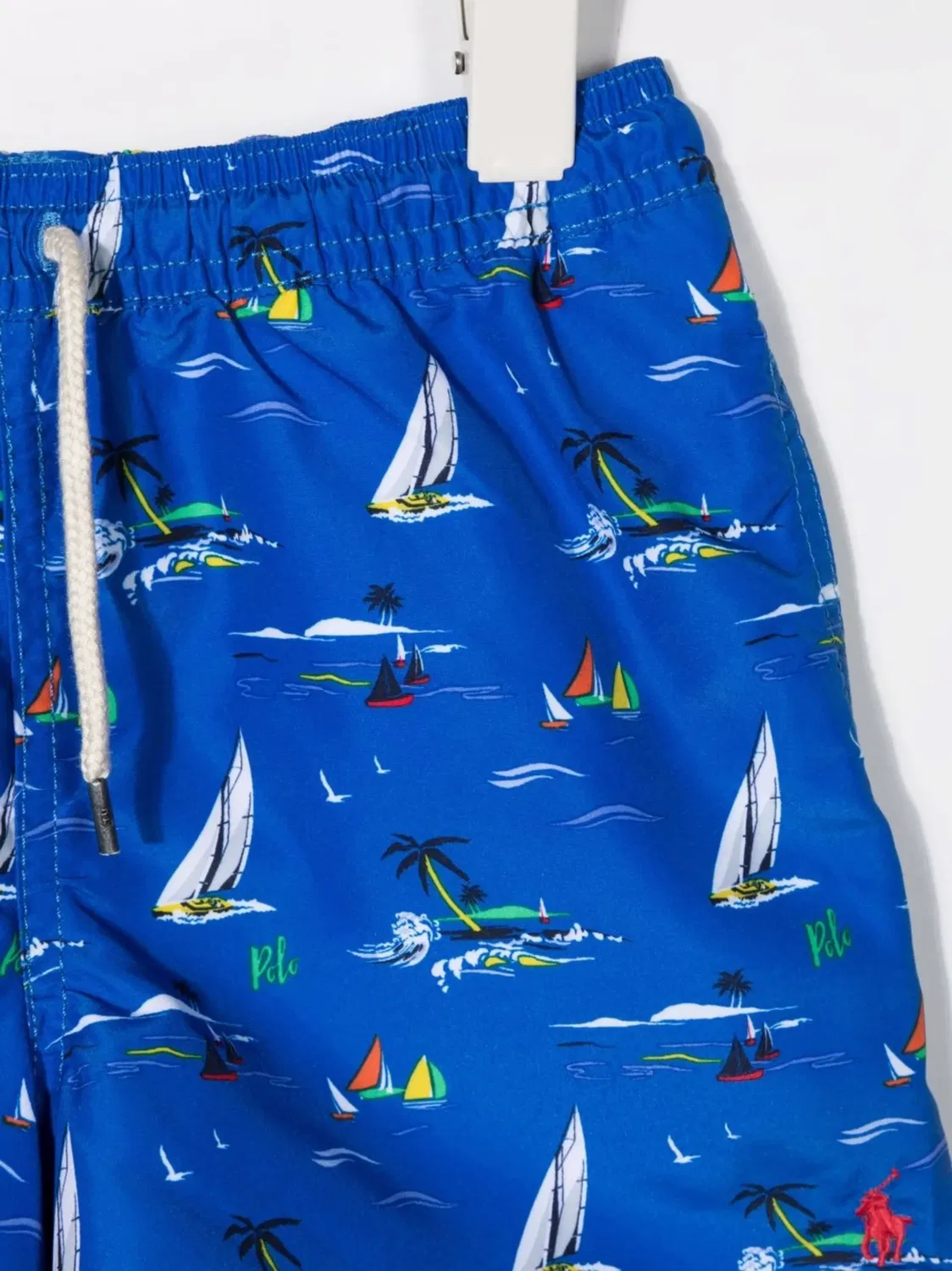 Плавательные шорты с принтом - синие Polo Ralph Lauren, синий — фото 3