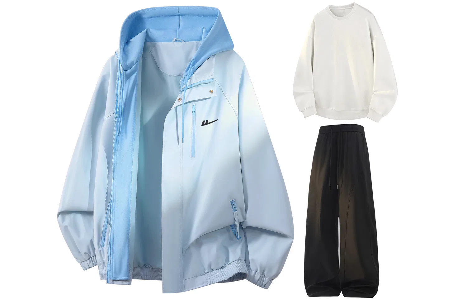 Детский комплект куртка и брюки Pine Feather Blue+White+Black, WARRIOR