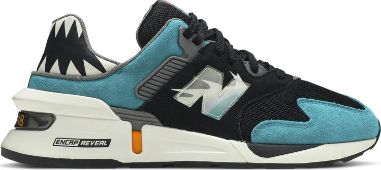 Кроссовки New Balance Shoe Palace x 997S, черный/белый/бирюзовый — фото 2