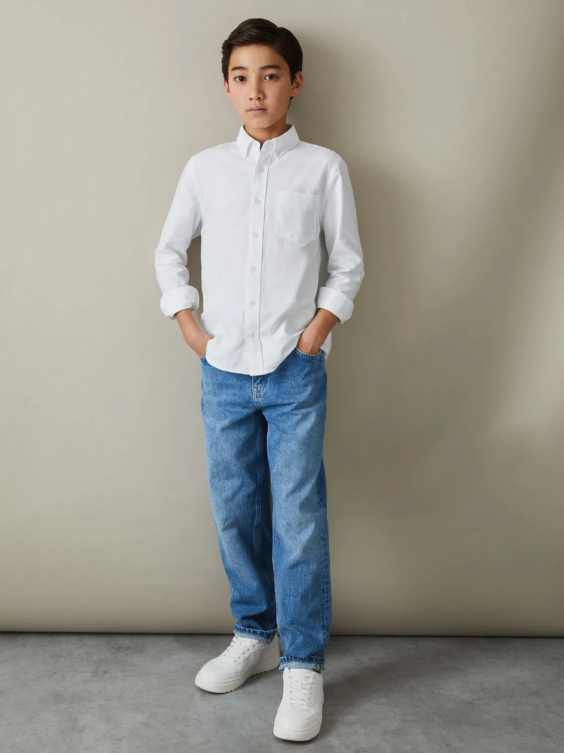 Рубашка Oxford, Greenwich Reiss, белый