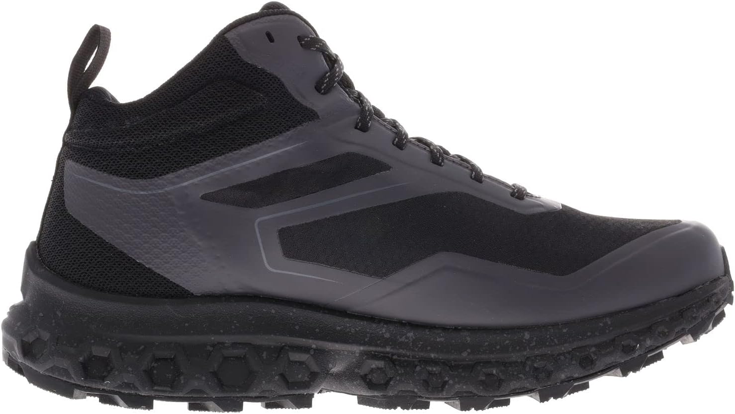 Мужские ботинки INOV8 Rocfly G 390 с амортизацией, дышащие, удобные и гибкие для походов по пересеченной местности, черный — фото 3