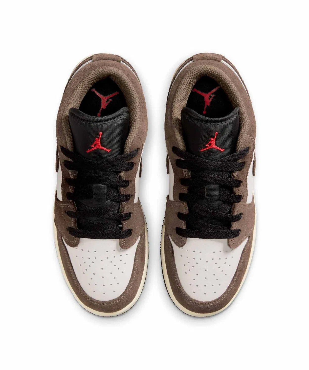 Детские кроссовки с кожаным верхом Air Jordan 1 Low Palomino JORDAN BRAND, Brown — фото 4