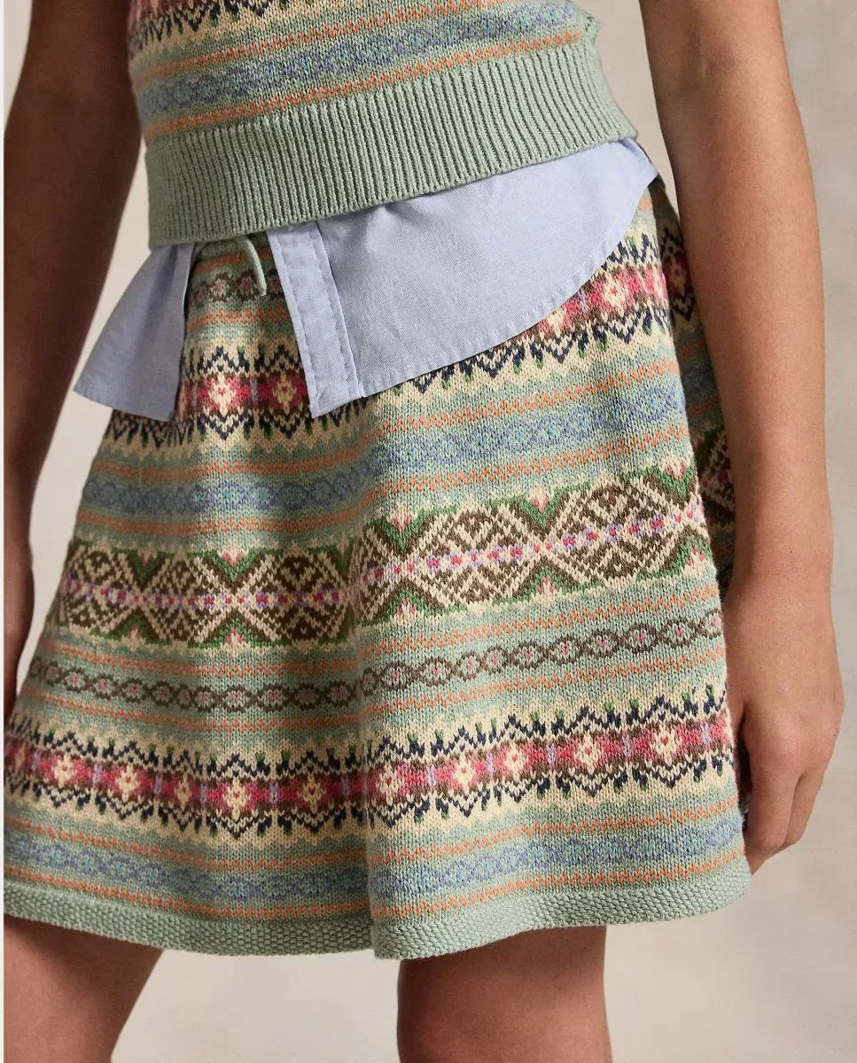 Детский комплект для девочек с принтом Fair Isle Polo Ralph Lauren, Multicolor — фото 4