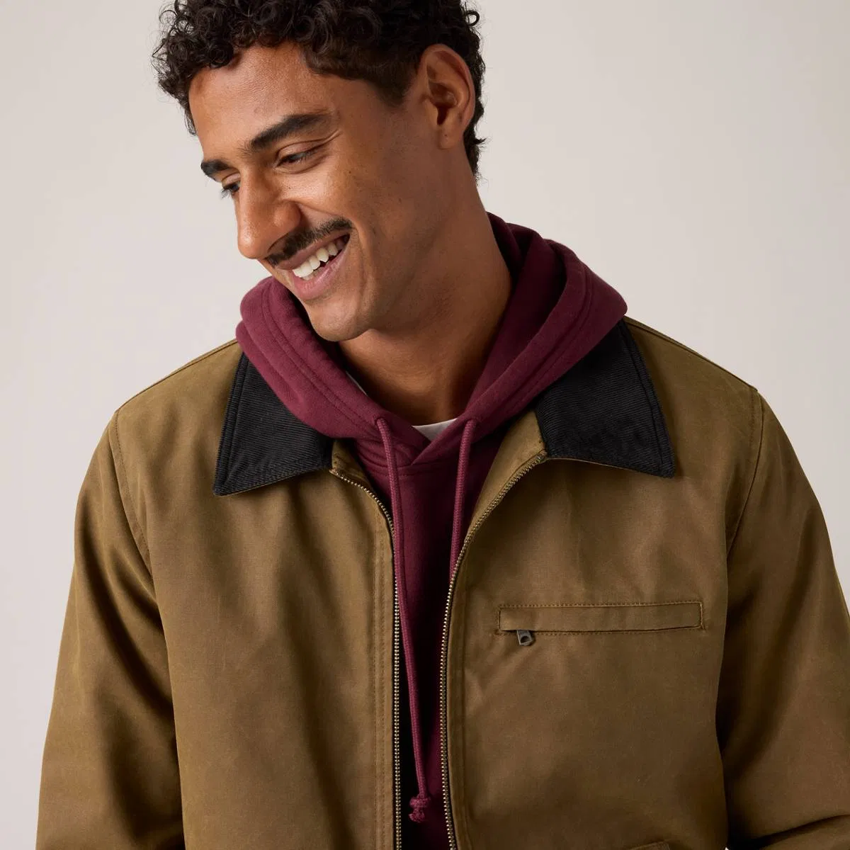 Рабочая куртка Levi's, Brown Wax - Brown — фото 2