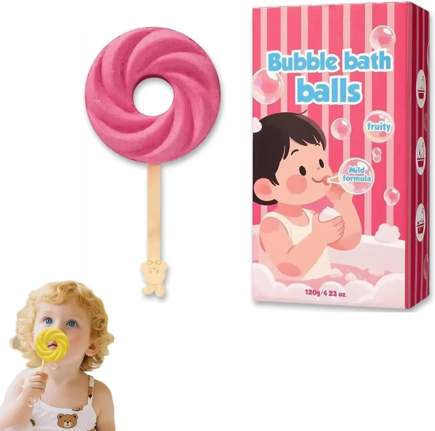 Бомбочка для ванны Lollipop, Pink Generisch
