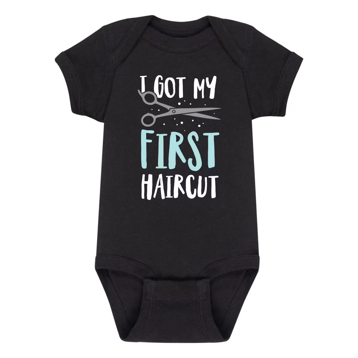 Боди-комбинезон с принтом First Haircut Instant Message, black
