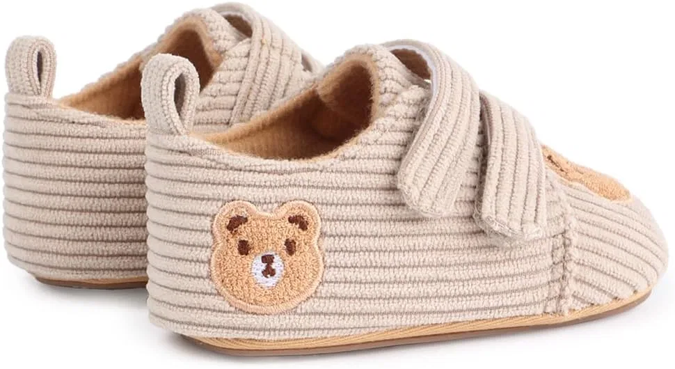 Детские кеды для мальчиков из вельвета с нескользящей подошвой Purepips, Beige — фото 4
