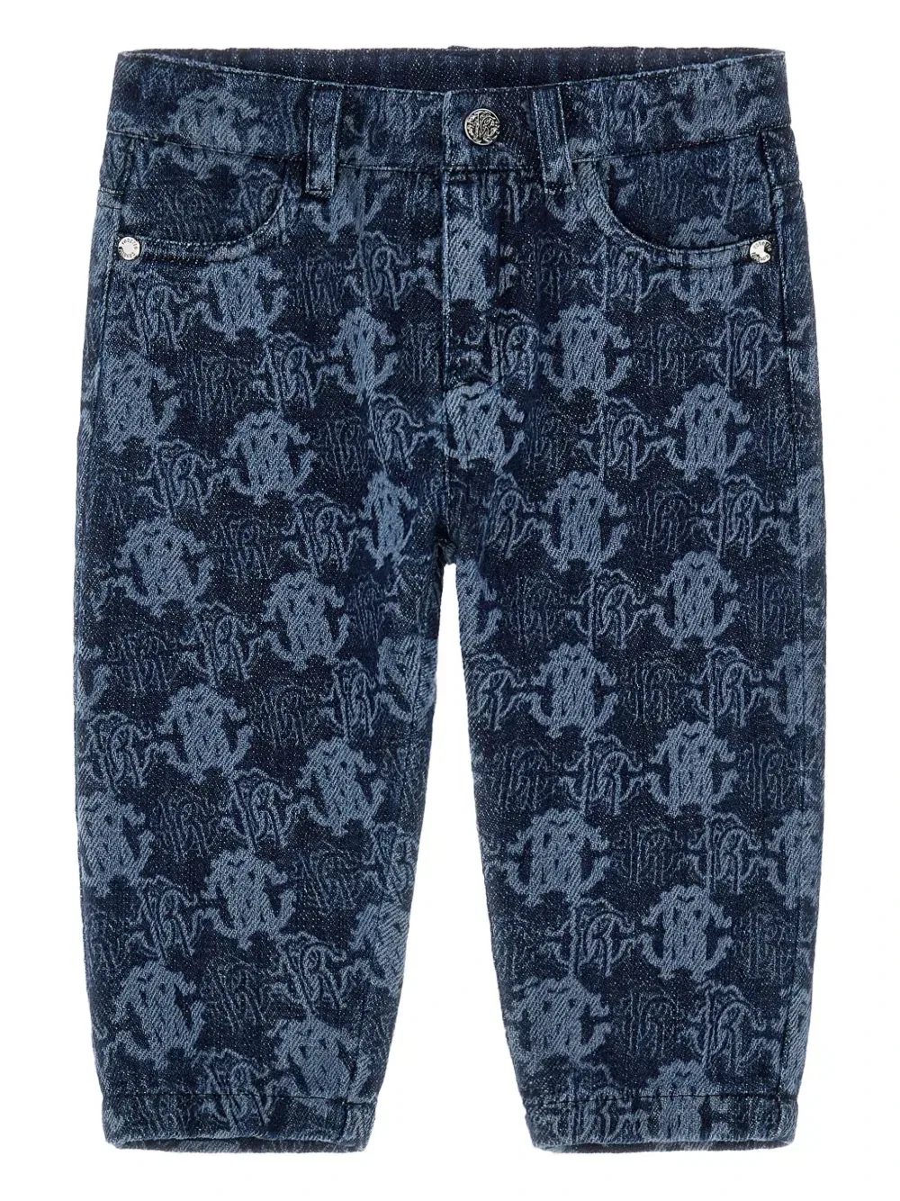 Джинсы с логотипом Roberto Cavalli Junior, синий