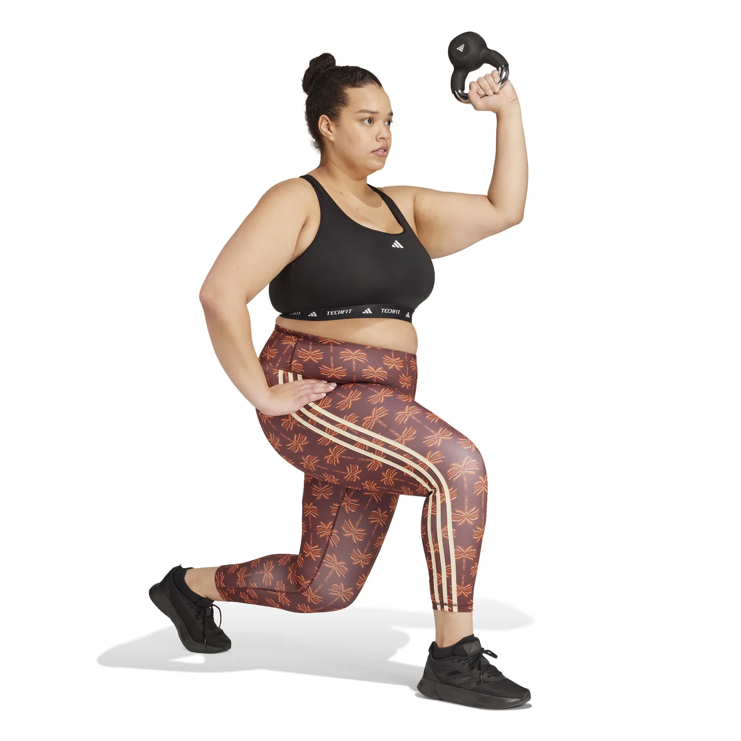 Женский спортивный бюстгальтер TECHFIT Adidas, Schwarz — фото 3