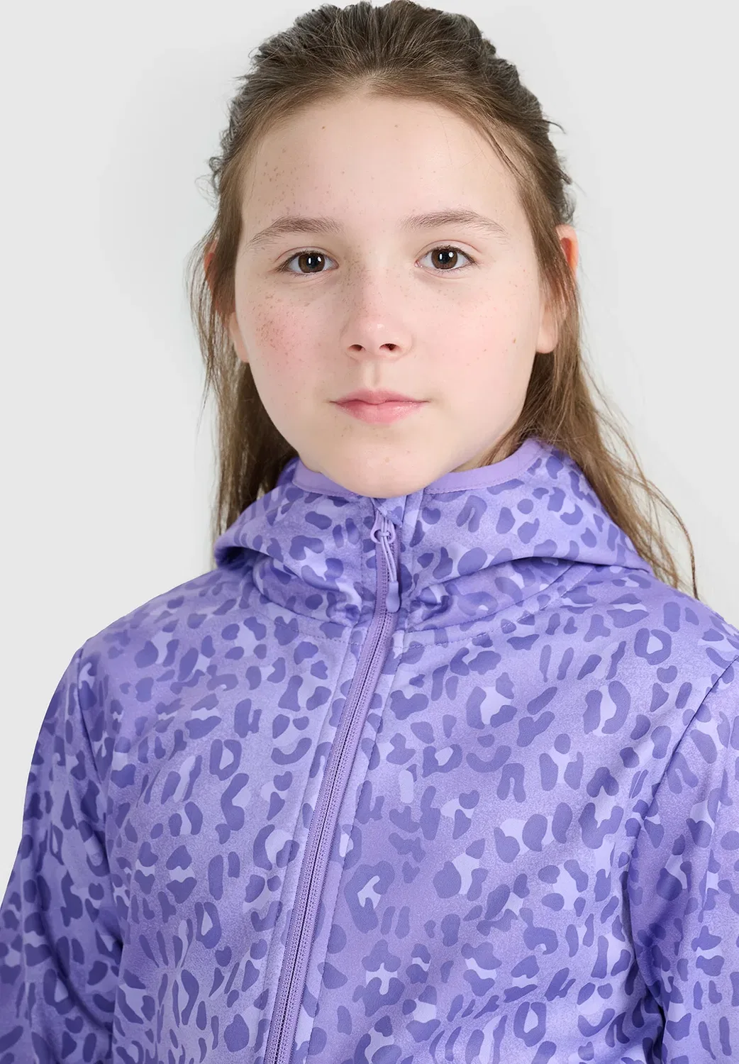 Kurtka softshell wiatroodporna membrana 5000 dziewczęca - куртка из мягкой оболочки 4F, Purple — фото 4