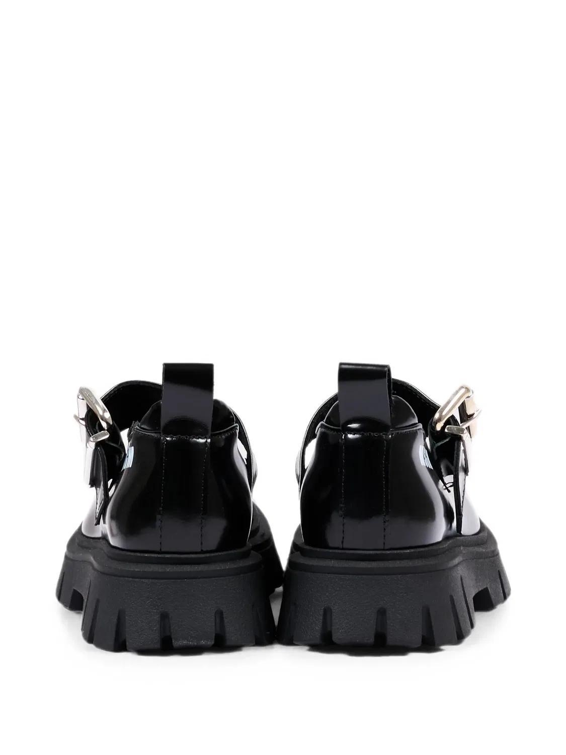 Лоферы на массивной подошве с пряжками Msgm Kids, черный — фото 3