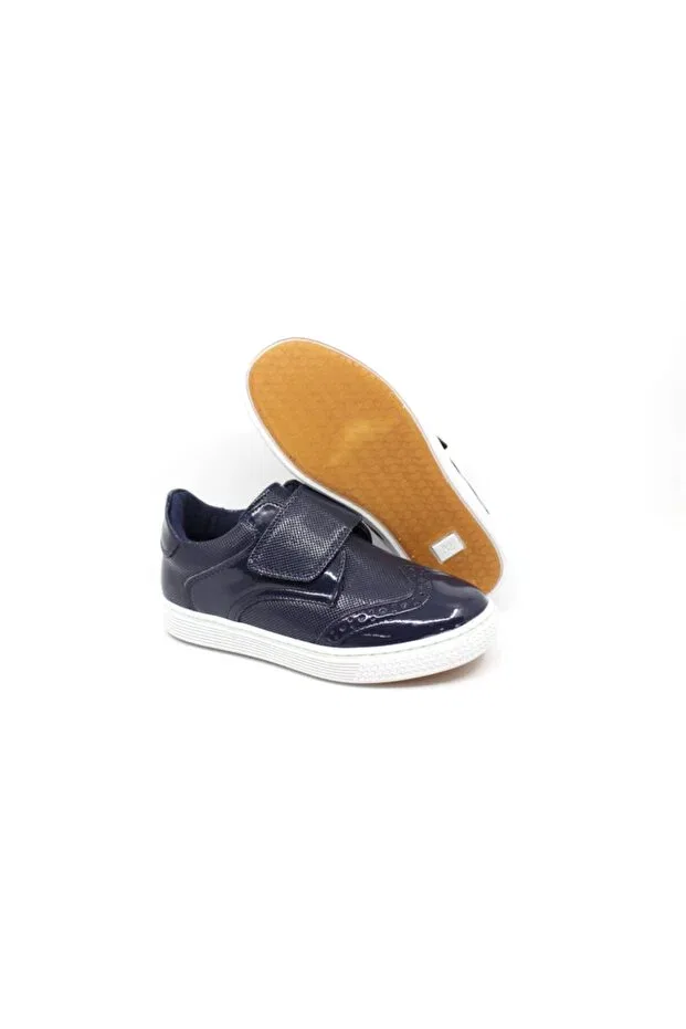Детские туфли для мальчиков с коротким каблуком Zerhan, Navy Blue — фото 4