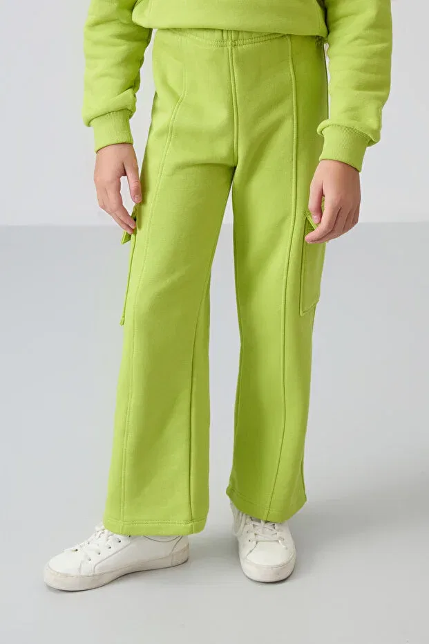 Детский спортивный комплект для девочек с вышивкой Tommy Life, Lime Green/Lime Green — фото 4