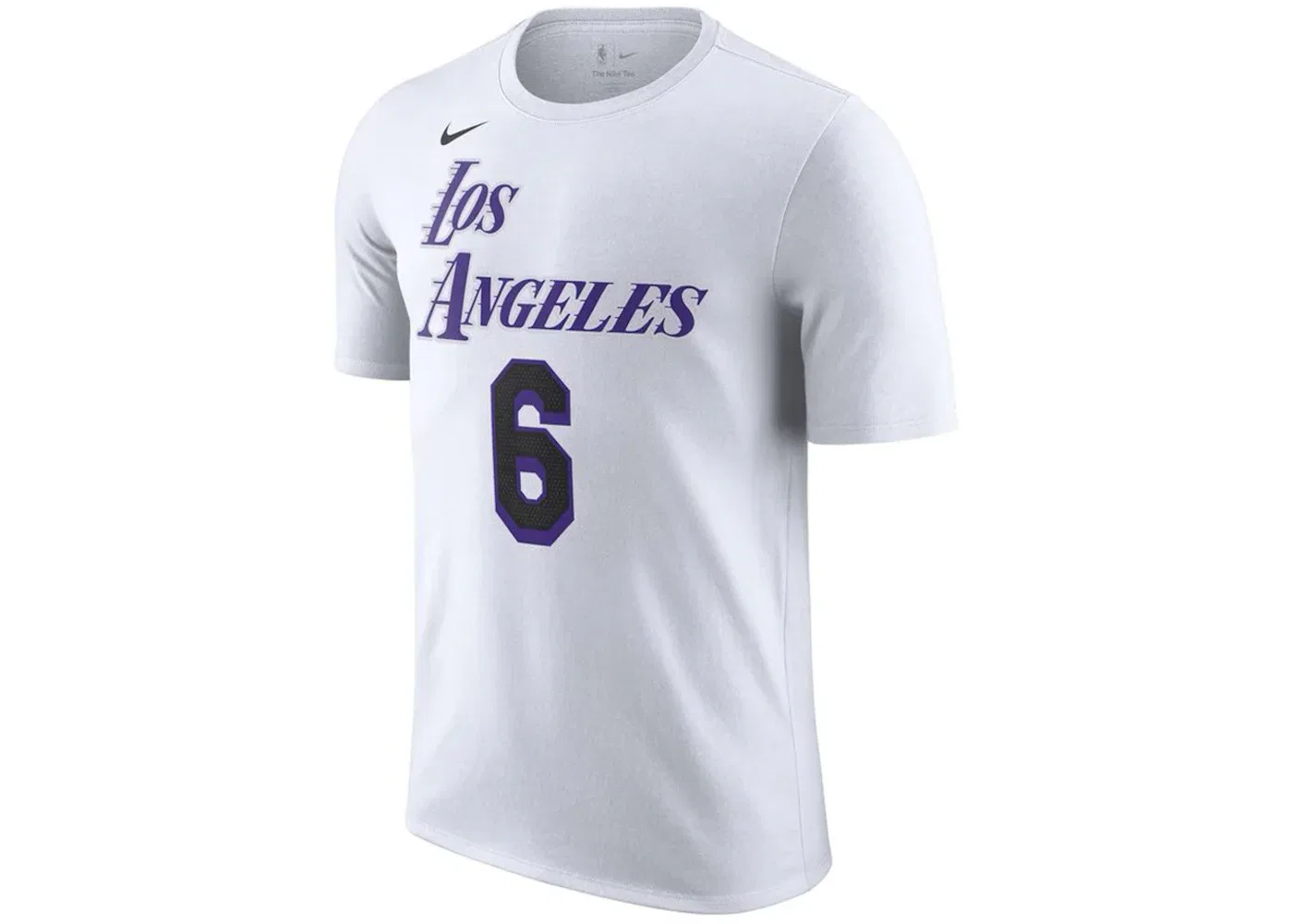Мужская футболка с принтом Nike NBA Los Angeles Lakers LeBron James City Edition T-shirt, White