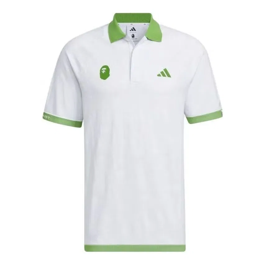 Поло с принтом X A Bathing Ape Golf Camisa Adidas, белый