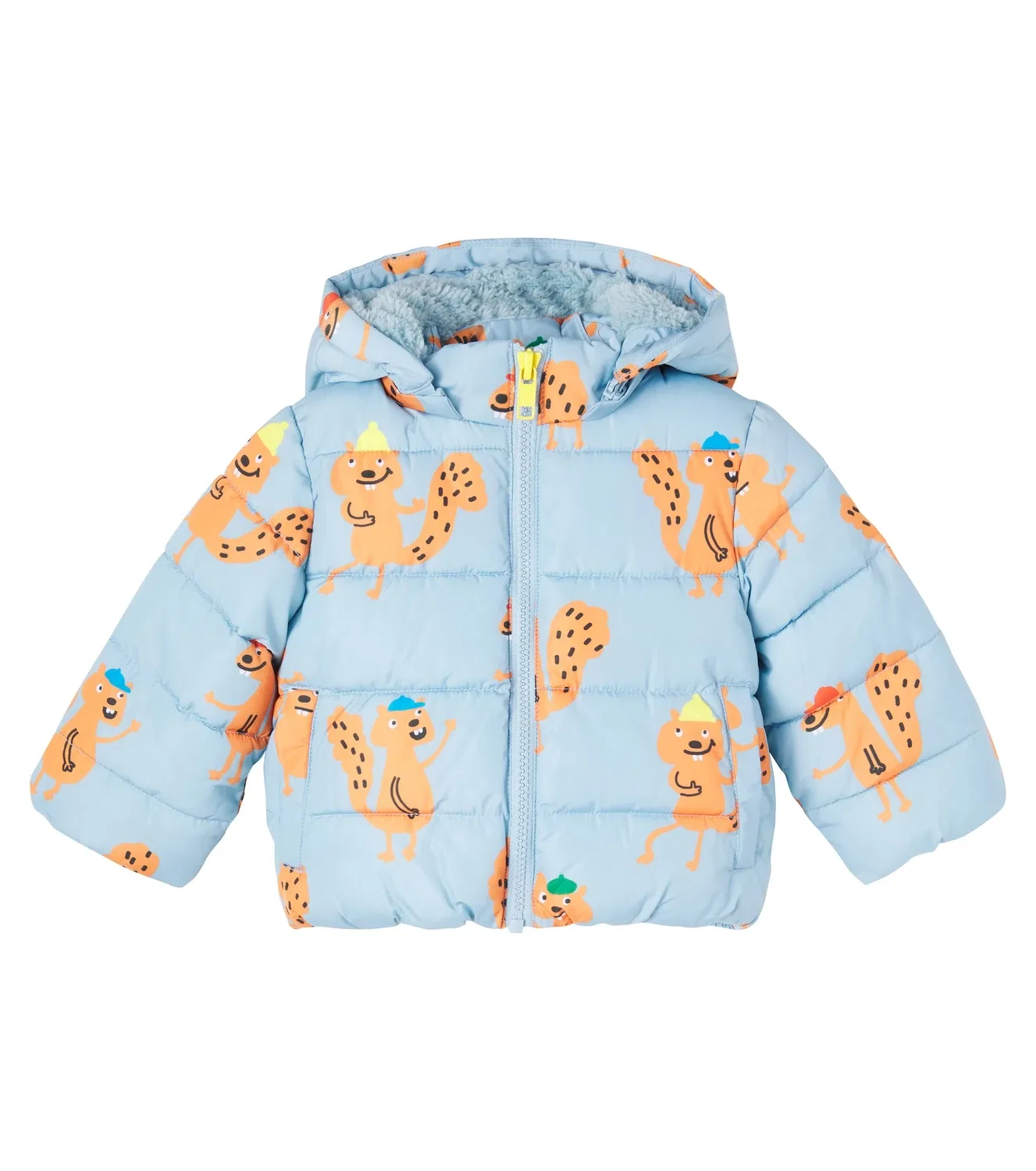 Детская куртка-пуховик с принтом Stella Mccartney Kids, синий