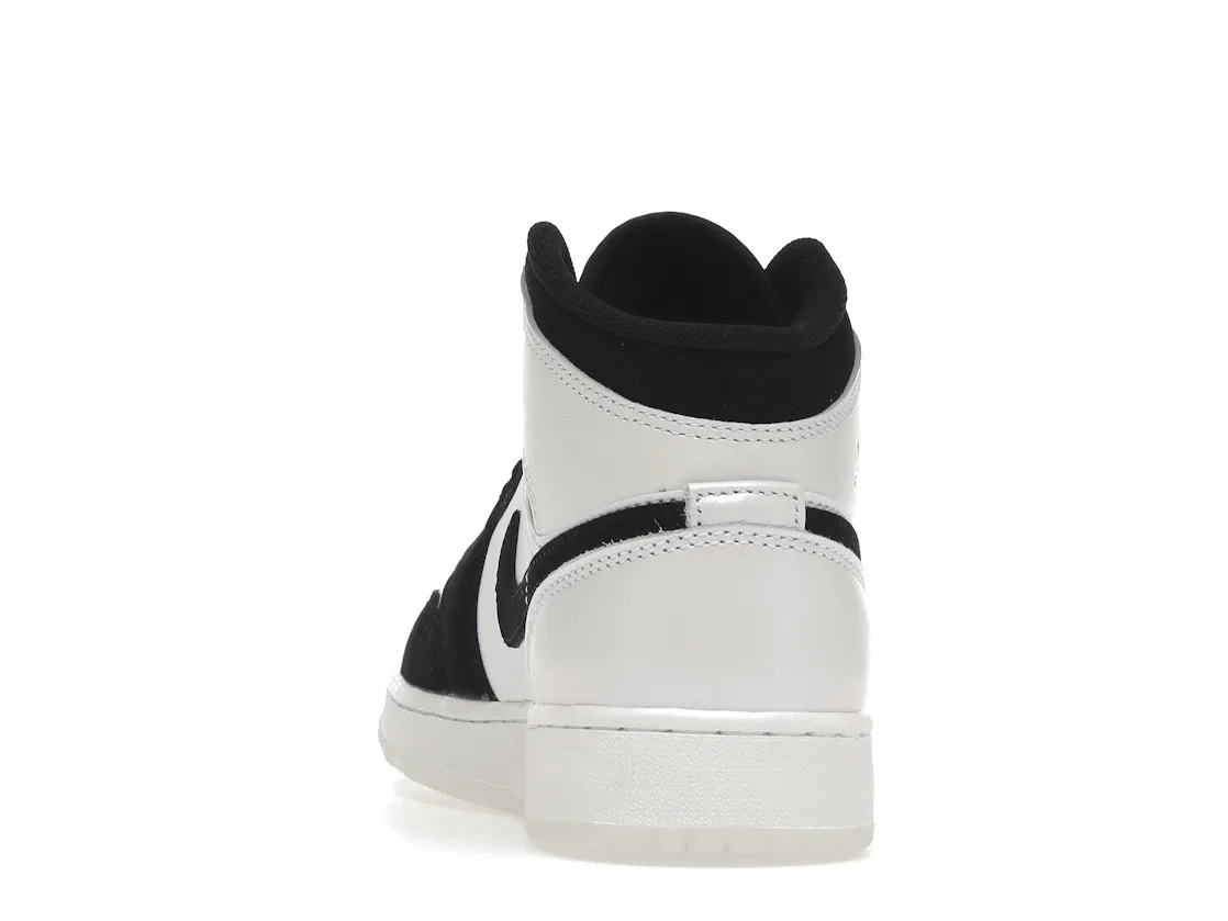 Детские кроссовки Lifestyle с принтом Diamond Shorts Jordan 1 Mid Jordan, White/Multi-Color/Black — фото 4